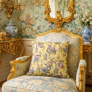 Coussin Motif de chinoiserie de style rococo revisité vint