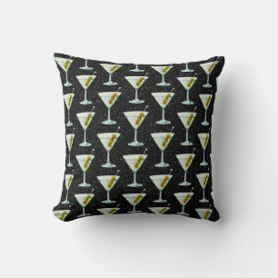 Coussin Motif de cocktails Martini