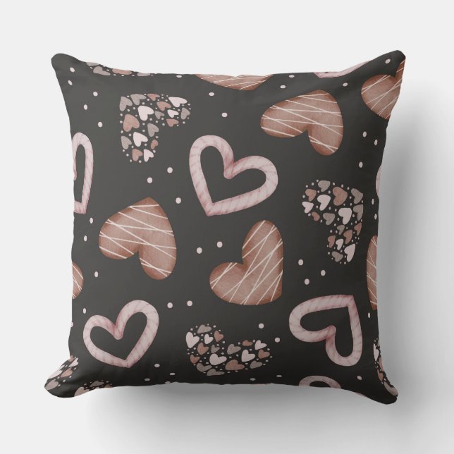 Coussin Motif de coeur 35 (Recto)