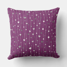 Motif de coeur intemporel violet graphique