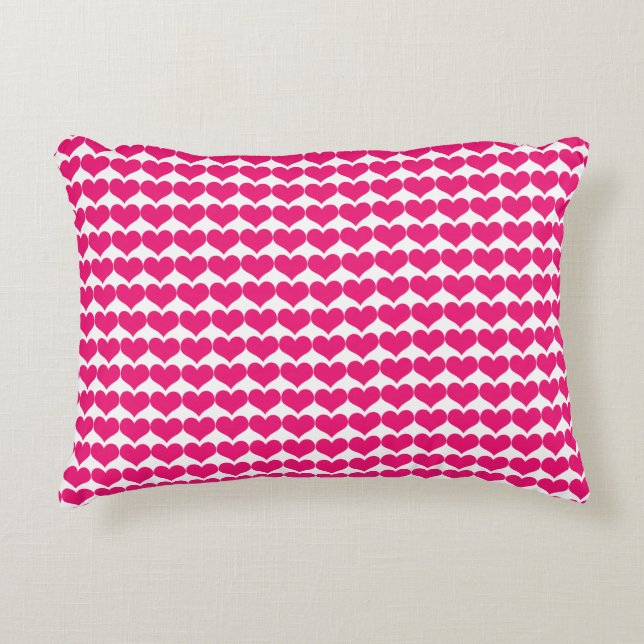 Coussin Motif de Coeurs mignons roses (Devant)