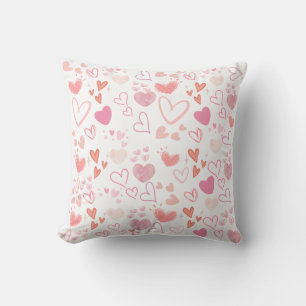 Coussin Motif de coeurs roses décoratifs mignons