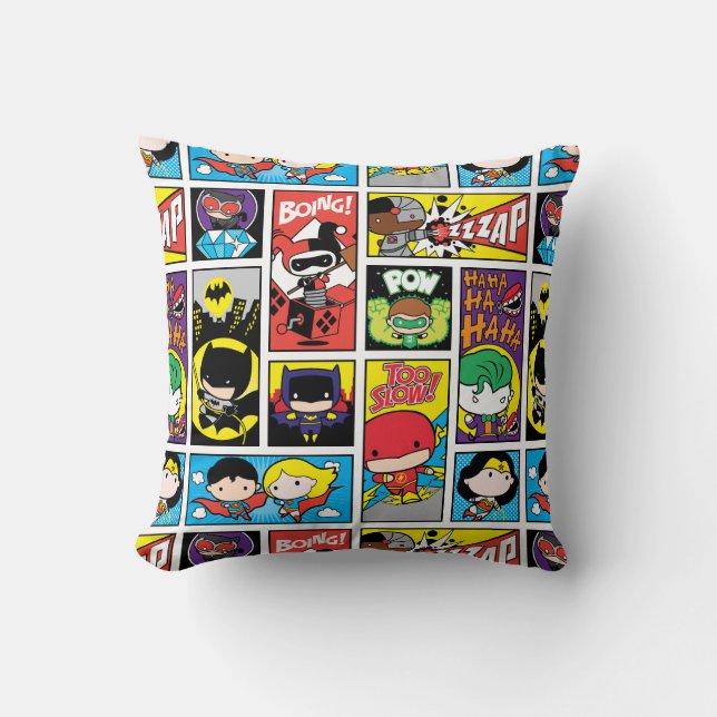Coussin Motif de compilation de la Ligue de justice de Chi (Recto)
