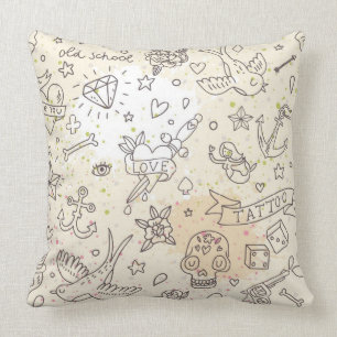Coussin Motif de concept de tatouage