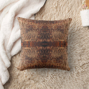 Coussin Motif de conception de photo en gros plan de bois 