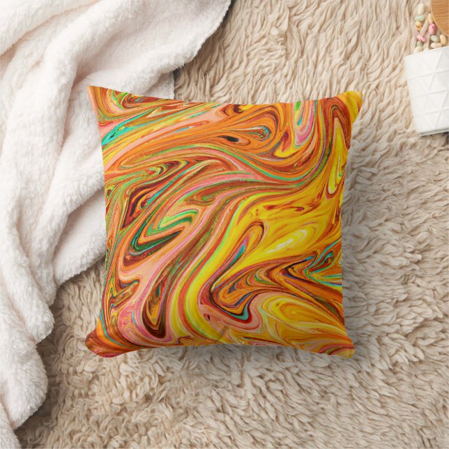 Coussin Motif de couleurs Abstrait dynamique (Couverture)