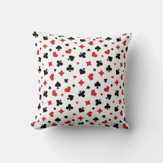 Coussin Motif de couleurs de cartes à jouer modernes sur f