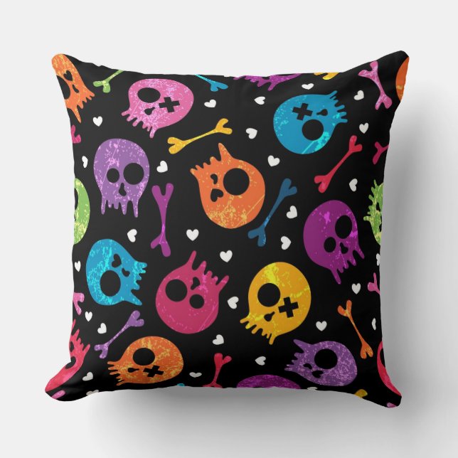 Coussin Motif de crânes (Recto)