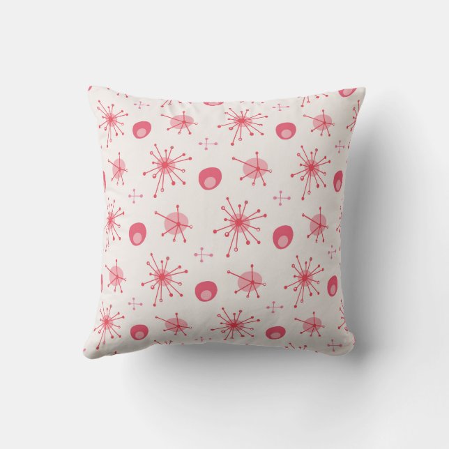 Coussin Motif de démarrage atomique du milieu du siècle ro (Verso)