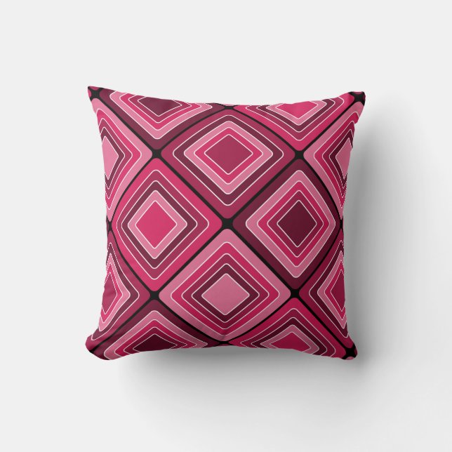 Coussin Motif de diamants roses (Recto)