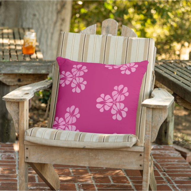 Coussin Motif de droplet floral rose moderne (Chaise)