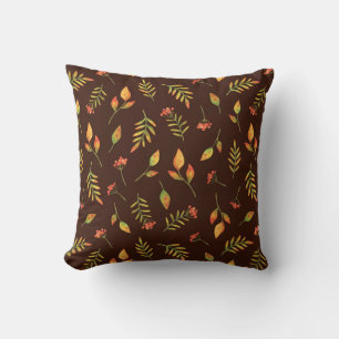 Coussin Motif de feuillage d'automne - Décoration rustique