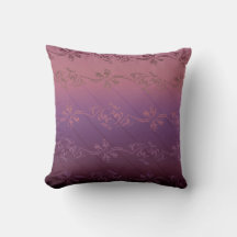 Motif de feuille florale rayée à dégradé violet ro