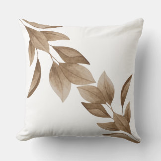 Coussin Motif de feuille sèche