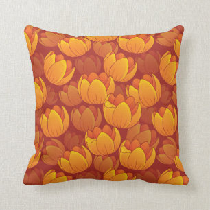 Coussin Motif de fleur d'or