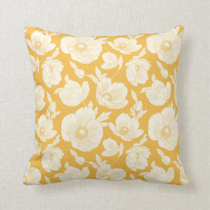 Coussin Motif de fleur d'or