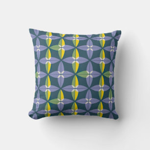 Coussin Motif de fleur géométrique