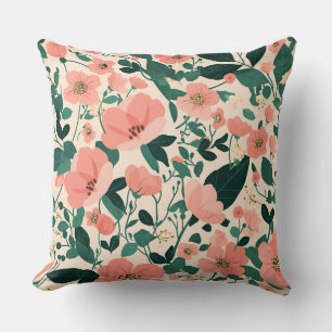 Coussin Motif de fleur Peachy-Keen