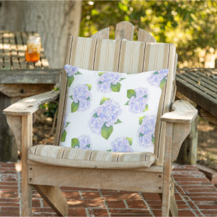 Coussin Motif de fleurs d'aquarelle Hydrangea