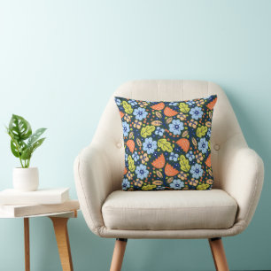 Coussin Motif de fleurs moderne joli coloré vif