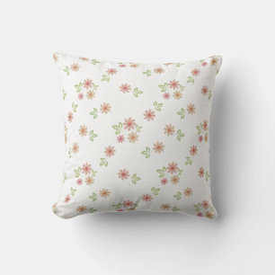 Coussin Motif de fleurs rétro.