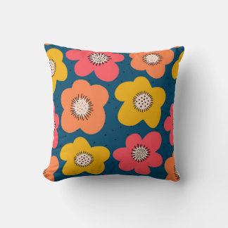 Coussin Motif de fleurs sans couture. Flores audacieuses s