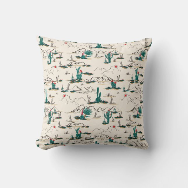 Coussin Motif de floraison de Succulents (Recto)