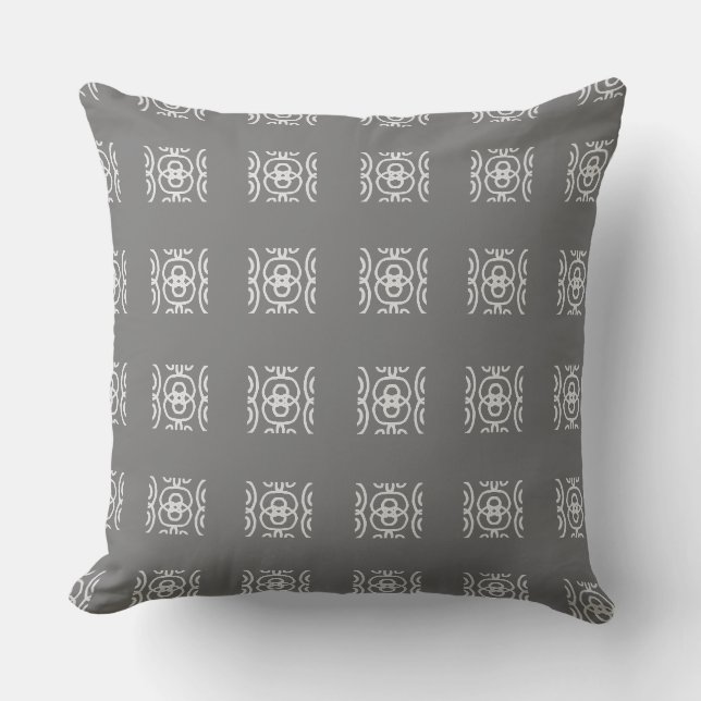 Coussin Motif de forme géométrique de la spirale gris arge (Recto)