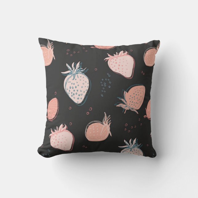 Coussin Motif de fraises (Recto)