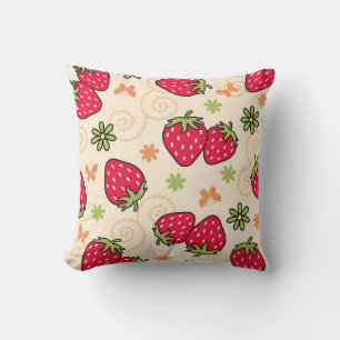 Coussin Motif de fraises