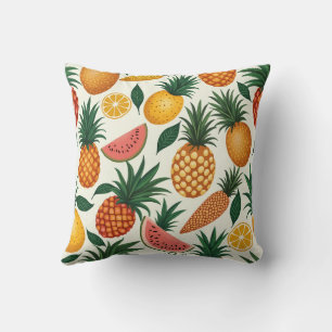 Coussin motif de fruits