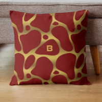 Motif de girafe abstraite rouge et or