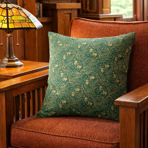 Coussin Motif de glands et de feuilles de chêne Arts & Cra