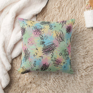 Coussin Motif de graffiti urbain coloré (4)