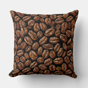 Coussin Motif de grains de café