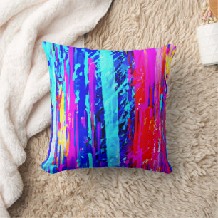 Coussin Motif de gravure de couleur