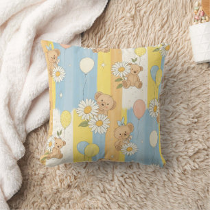 Coussin Motif de jardin de marguerites Teddy Bear (12)