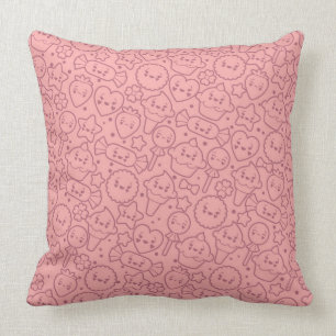 Coussin Motif de Kawaii avec les gâteaux mignons