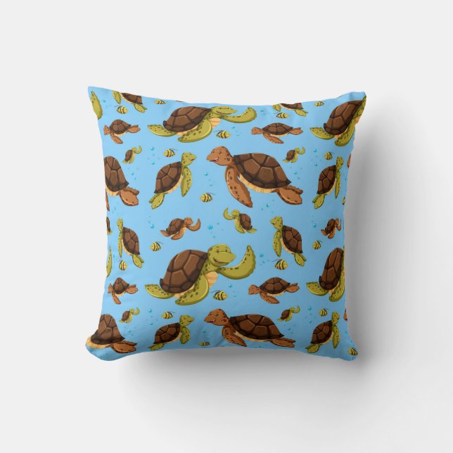 Coussin Motif de la tortue de mer (Recto)