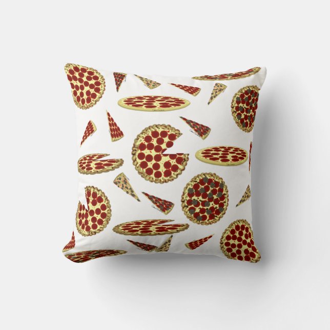 Coussin Motif de l'amoureux de pizza (Recto)
