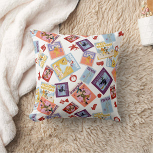 Coussin Motif de lancer avec impression de personnage du M