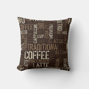 Coussin Motif de l'expérience café sans couture