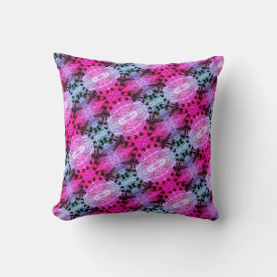 Coussin Motif de libellule bleu pourpre solide