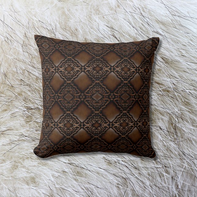 Coussin Motif de look en cuir à outils diamant (Créateur téléchargé)