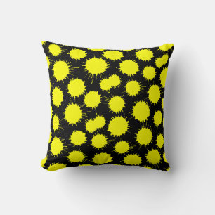 Coussin Motif de lot - Jaune et Noir