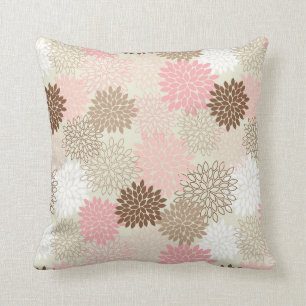 Coussin Motif de maman rose et Brown