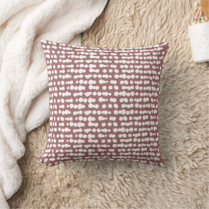 Coussin Motif de marquage de points organiques rose terne
