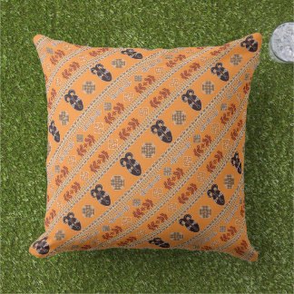 Coussin motif de masque ethnique africain