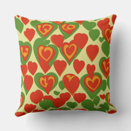 Coussin Motif de Mini Coeurs de Reggae mignonne