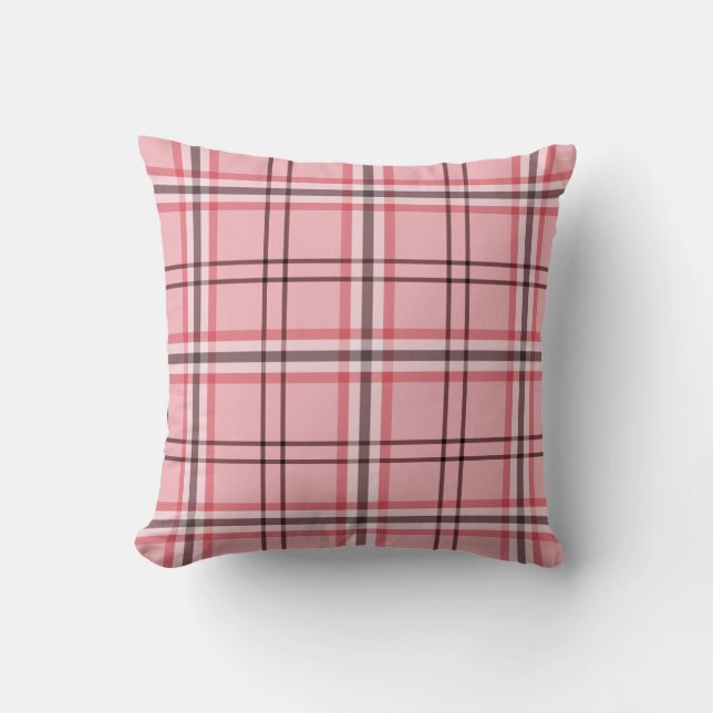 Coussin Motif de mode rose et gris chic (Recto)